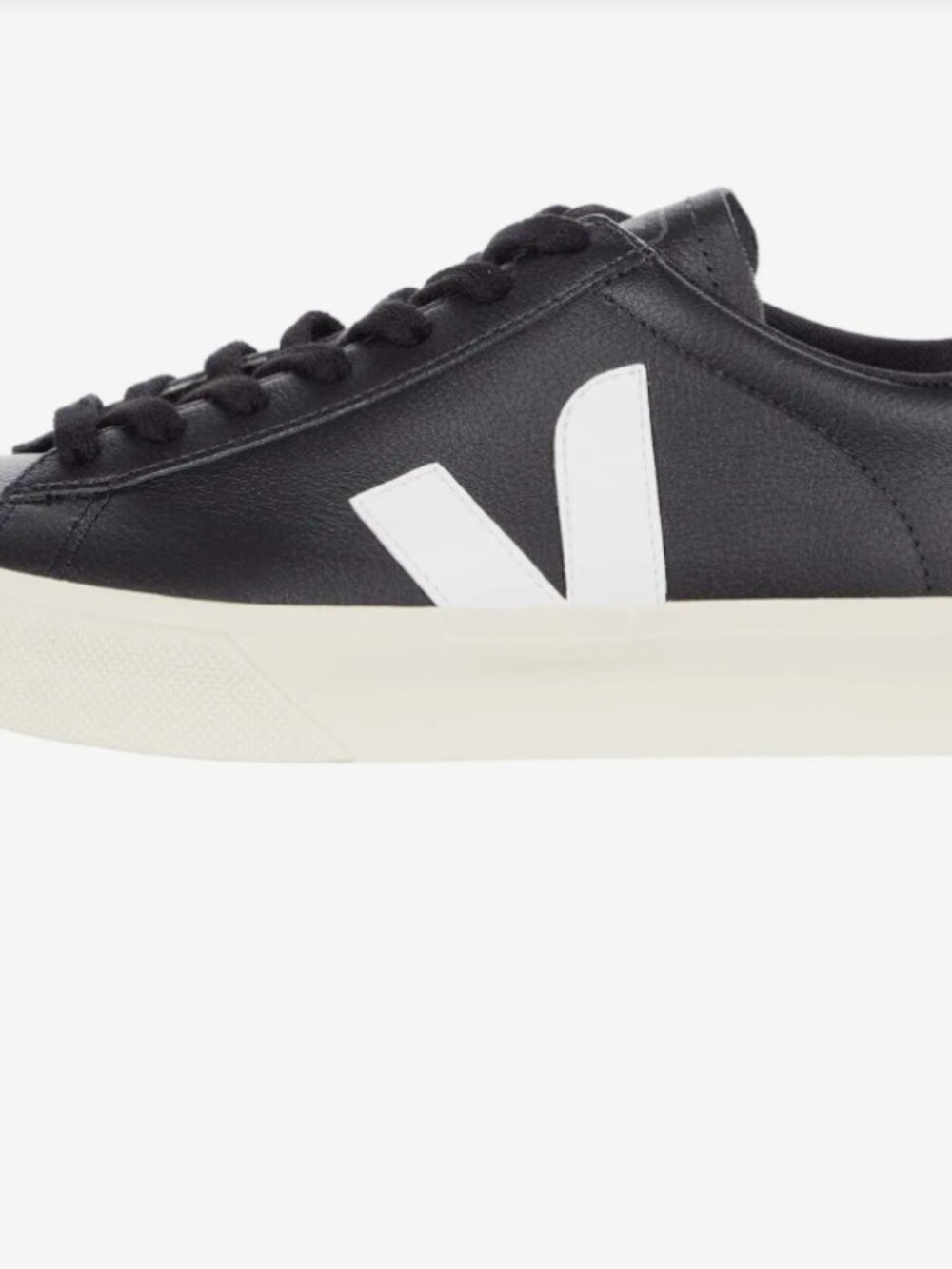 Veja Campo Black Leather Sneakers, SZ 7 - Picture 6 of 6